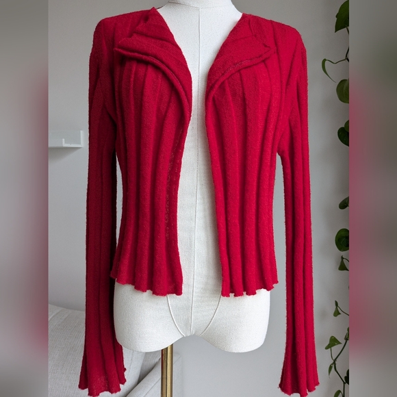 Ines Rasport Ribbed Open Front Cardigan - Picture 1 of 7